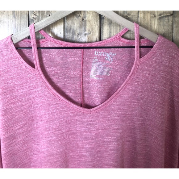 Terra & Sky Dusty Rose Top Size 14W - Picture 3 of 6